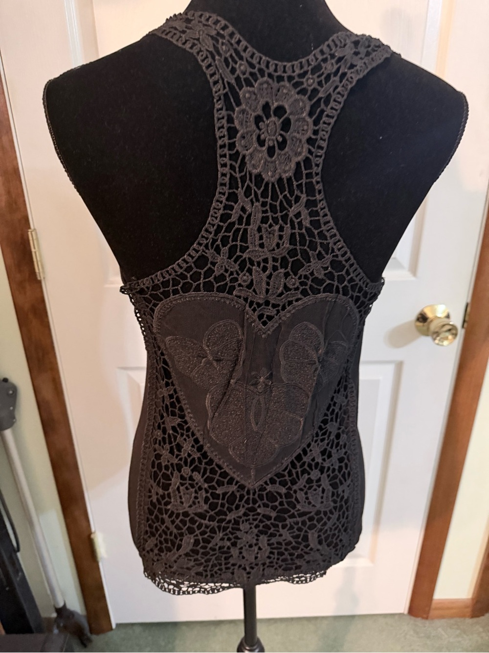 Women's Black Ribbed Tank Top - Picture 2 of 5